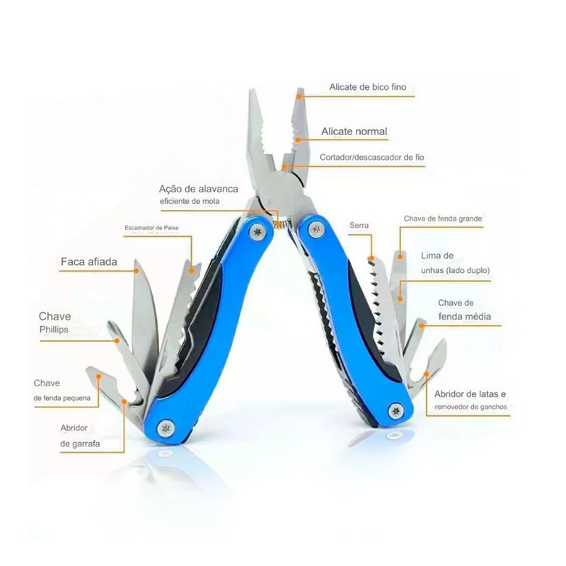 Miniatura de imagem do produto Alicate Canivete Multifuncional Suiço Inox