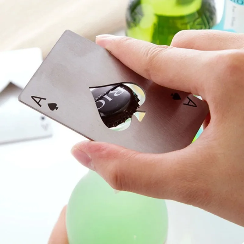 Miniatura de imagem do produto Abridor de Garrafas Carta Baralho Aço Ás de Espada Luxo