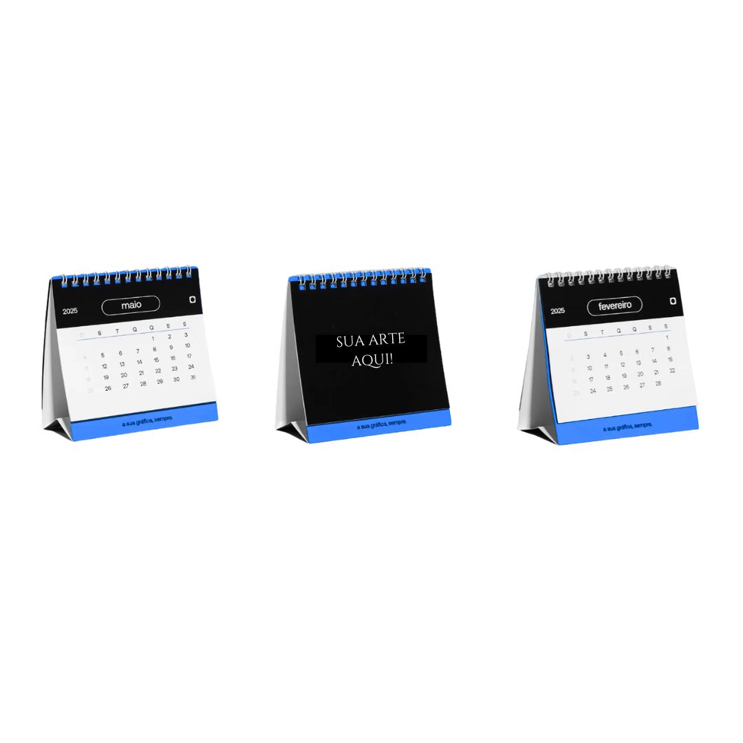 Mini Calendário de Mesa 12 X 12 CM