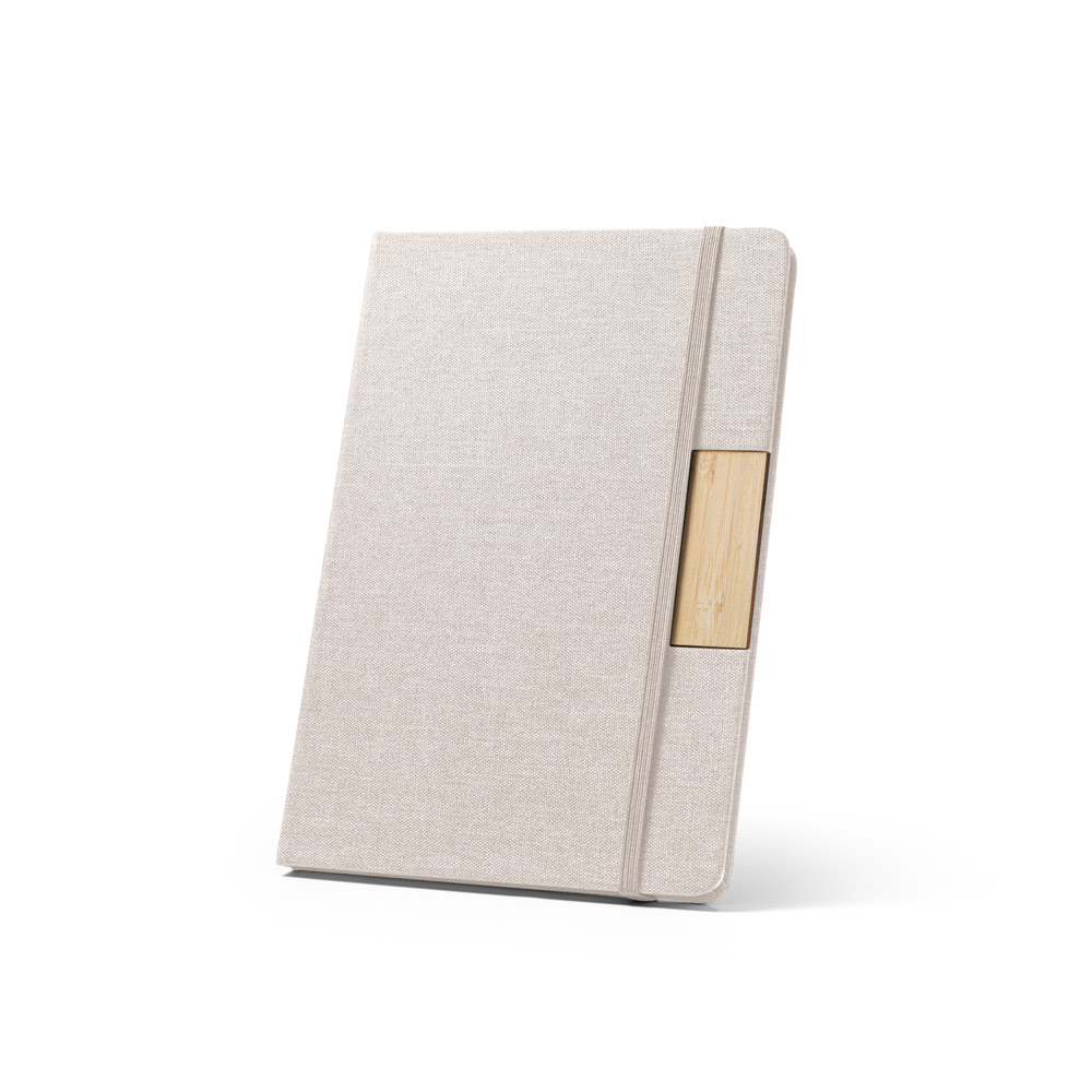 Miniatura de imagem do produto Caderno A5 em tecido poliéster 100% reciclado (100% rPET) com folhas pautadas