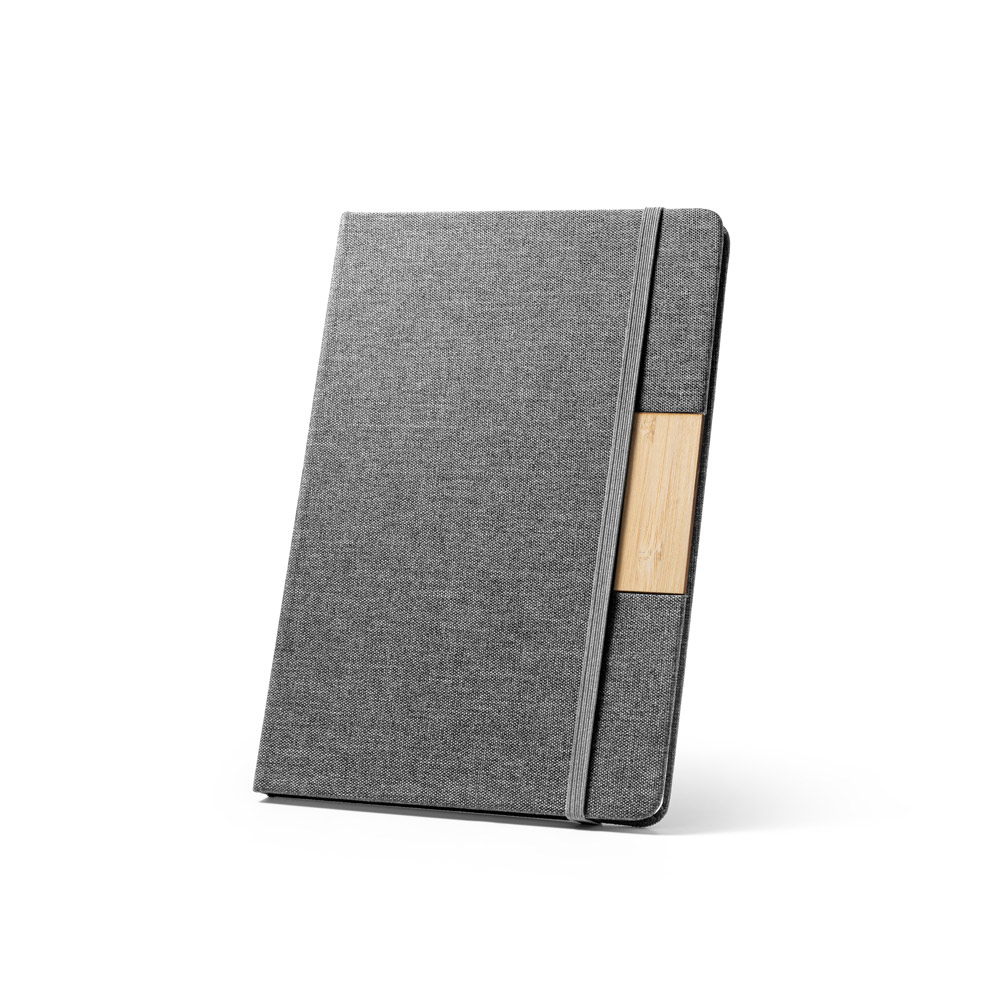 Miniatura de imagem do produto Caderno A5 em tecido poliéster 100% reciclado (100% rPET) com folhas pautadas