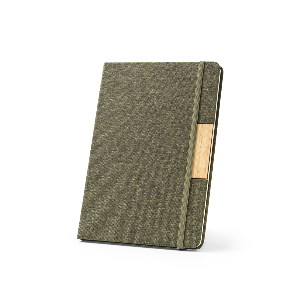 Miniatura de imagem do produto Caderno A5 em tecido poliéster 100% reciclado (100% rPET) com folhas pautadas