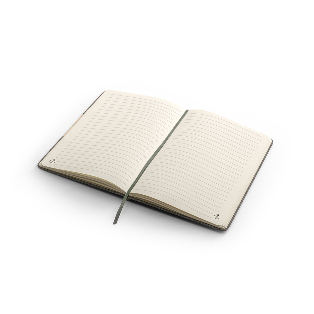Miniatura de imagem do produto Caderno A5 em tecido poliéster 100% reciclado (100% rPET) com folhas pautadas