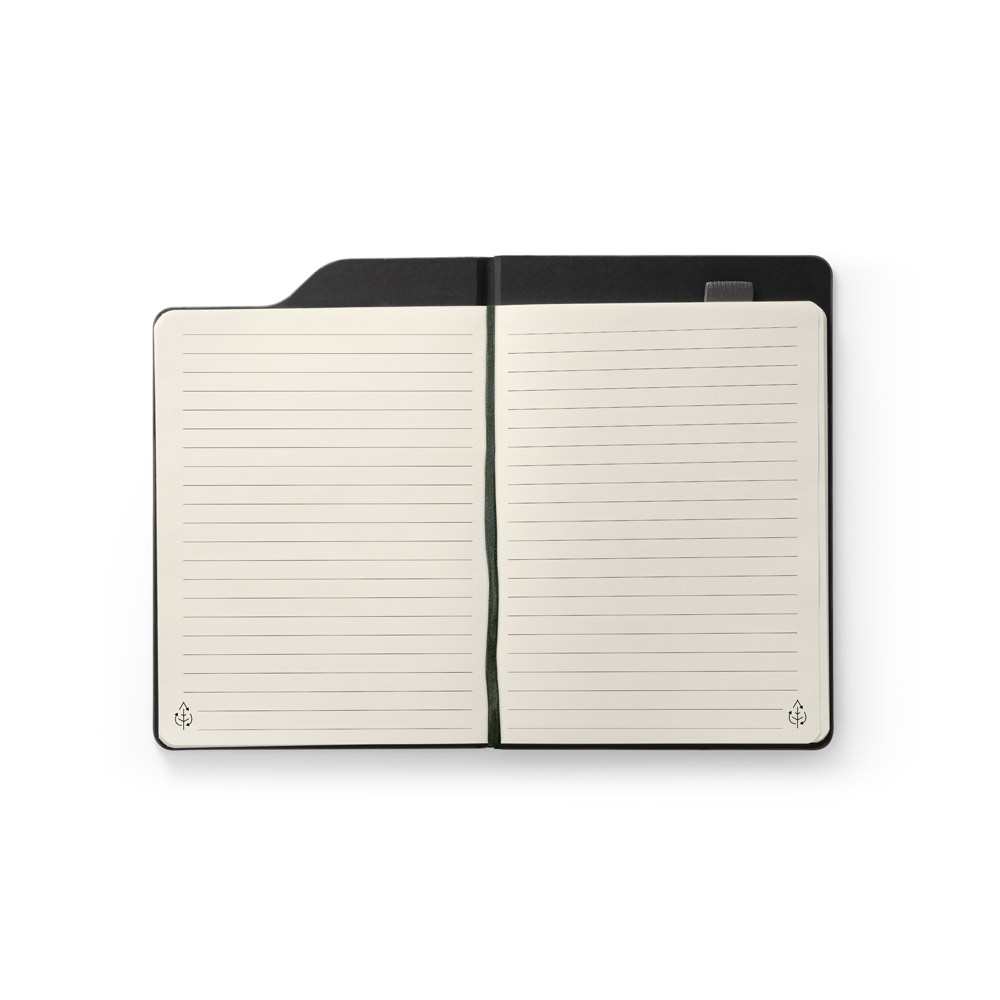 Miniatura de imagem do produto Caderno A5 de capa dura em tecido poliéster 100% reciclado (100% rPET) com folhas pautadas
