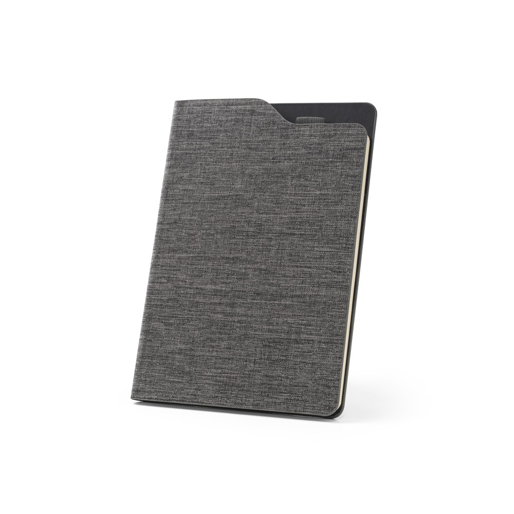 Miniatura de imagem do produto Caderno A5 de capa dura em tecido poliéster 100% reciclado (100% rPET) com folhas pautadas