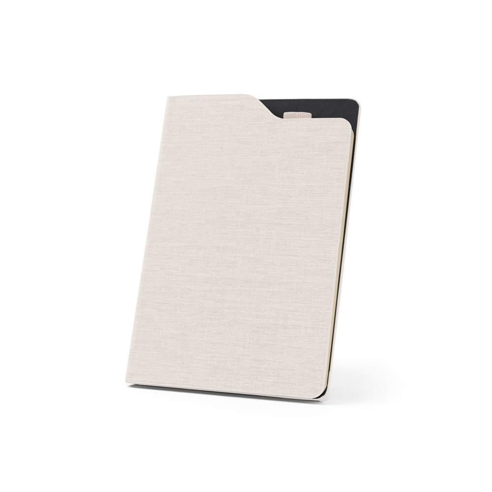 Miniatura de imagem do produto Caderno A5 de capa dura em tecido poliéster 100% reciclado (100% rPET) com folhas pautadas