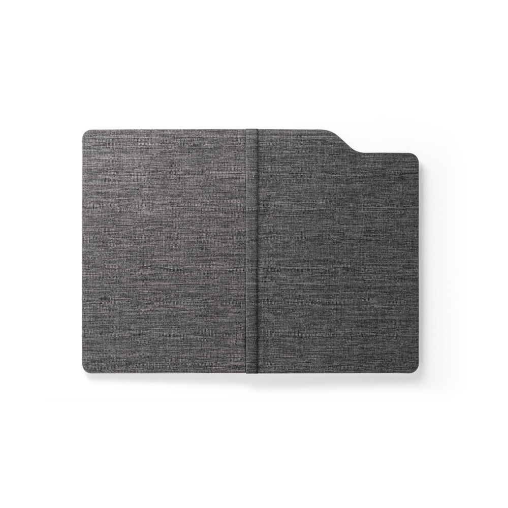 Miniatura de imagem do produto Caderno A5 de capa dura em tecido poliéster 100% reciclado (100% rPET) com folhas pautadas