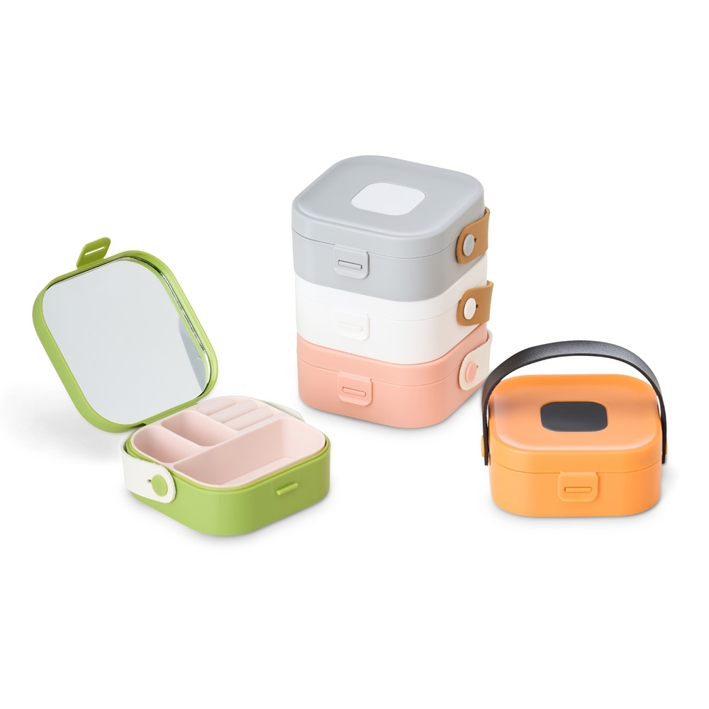 Porta-joias Vintage de Plástico com Espelho