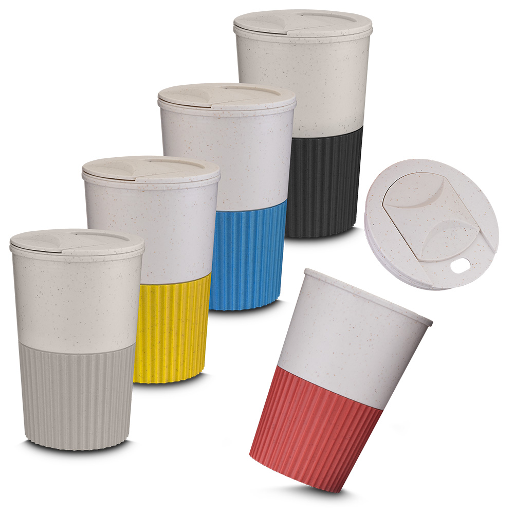 Imagem do produto Copo de fibra de trigo e plástico de 400ml