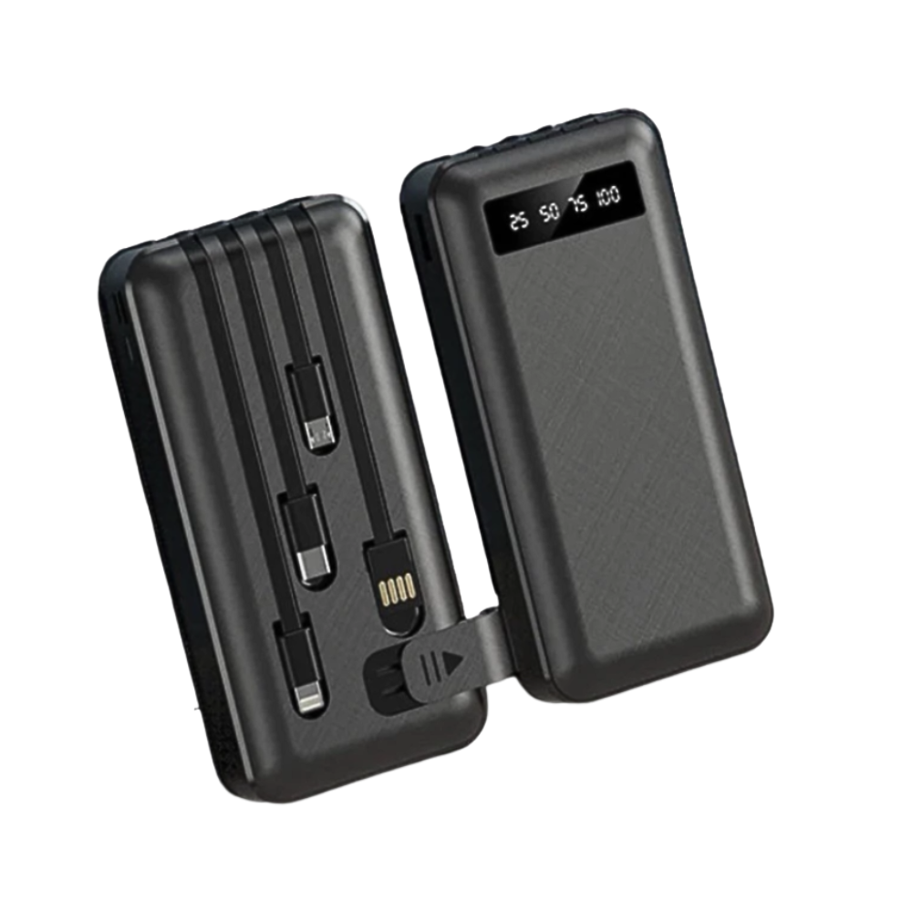 Carregador Power Bank Portátil 10000mah Universal Saída 4 Cabos