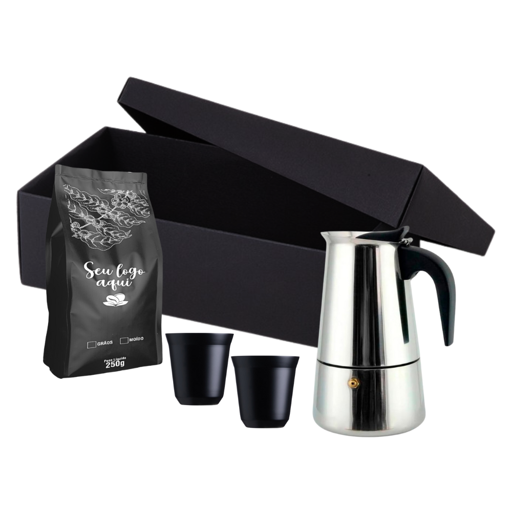 Miniatura de imagem do produto Kit Café Cafeteira Italiana de Inox 200ml 4 peças