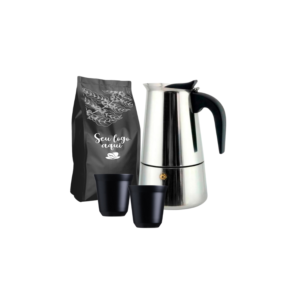 Miniatura de imagem do produto Kit Café Cafeteira Italiana de Inox 200ml 4 peças