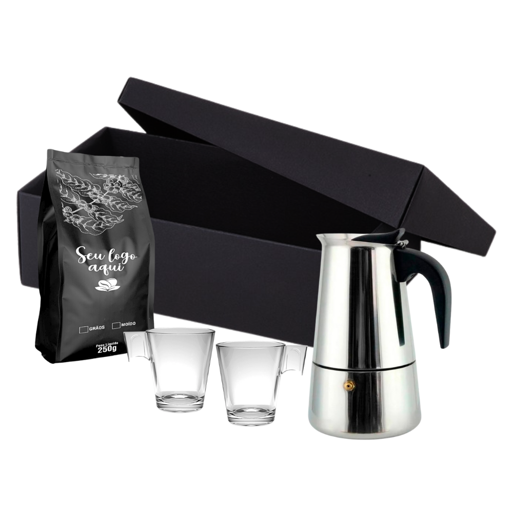 Miniatura de imagem do produto Kit Café Cafeteira Italiana de Inox 200ml 4 peças