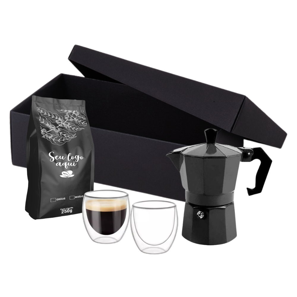 Miniatura de imagem do produto Kit Café Cafeteira Italiana de Alumínio 200ml 4 peças