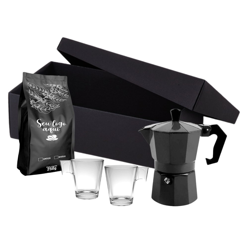 Miniatura de imagem do produto Kit Café Cafeteira Italiana de Alumínio 200ml 4 peças