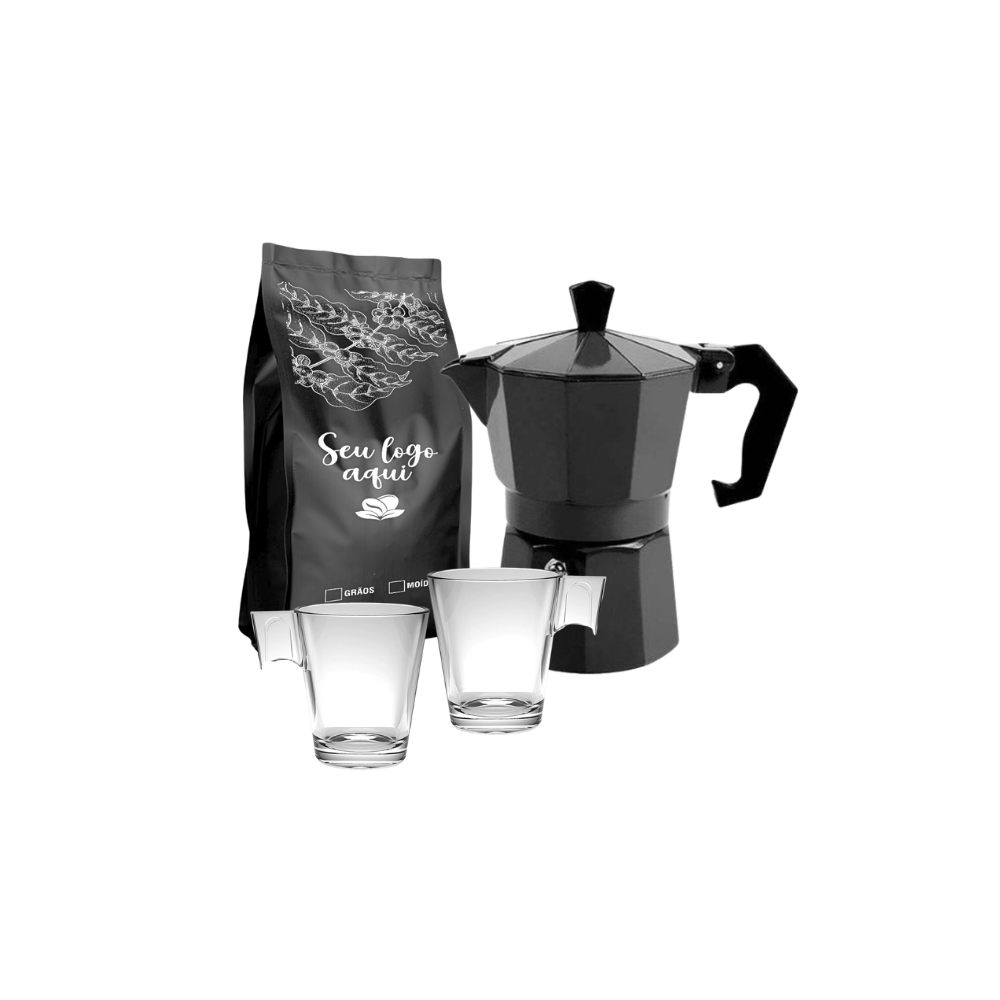 Miniatura de imagem do produto Kit Café Cafeteira Italiana de Alumínio 200ml 4 peças