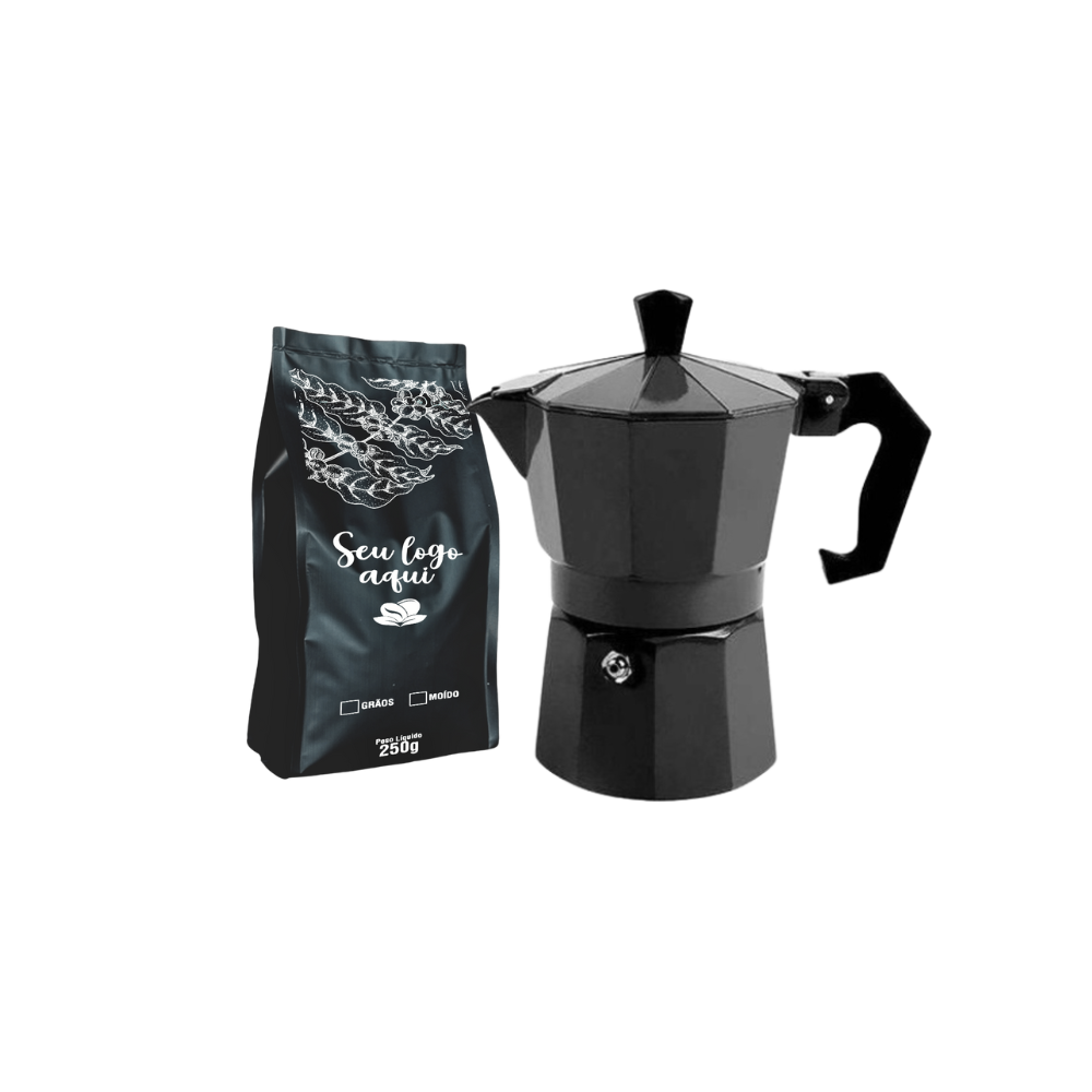 Miniatura de imagem do produto Kit Café Cafeteira Italiana de Alumínio 200ml 2 peças