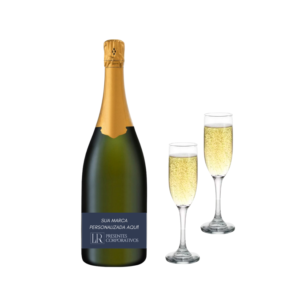 Miniatura de imagem do produto Kit Champagne 750ml e 2 Taças de Vidro