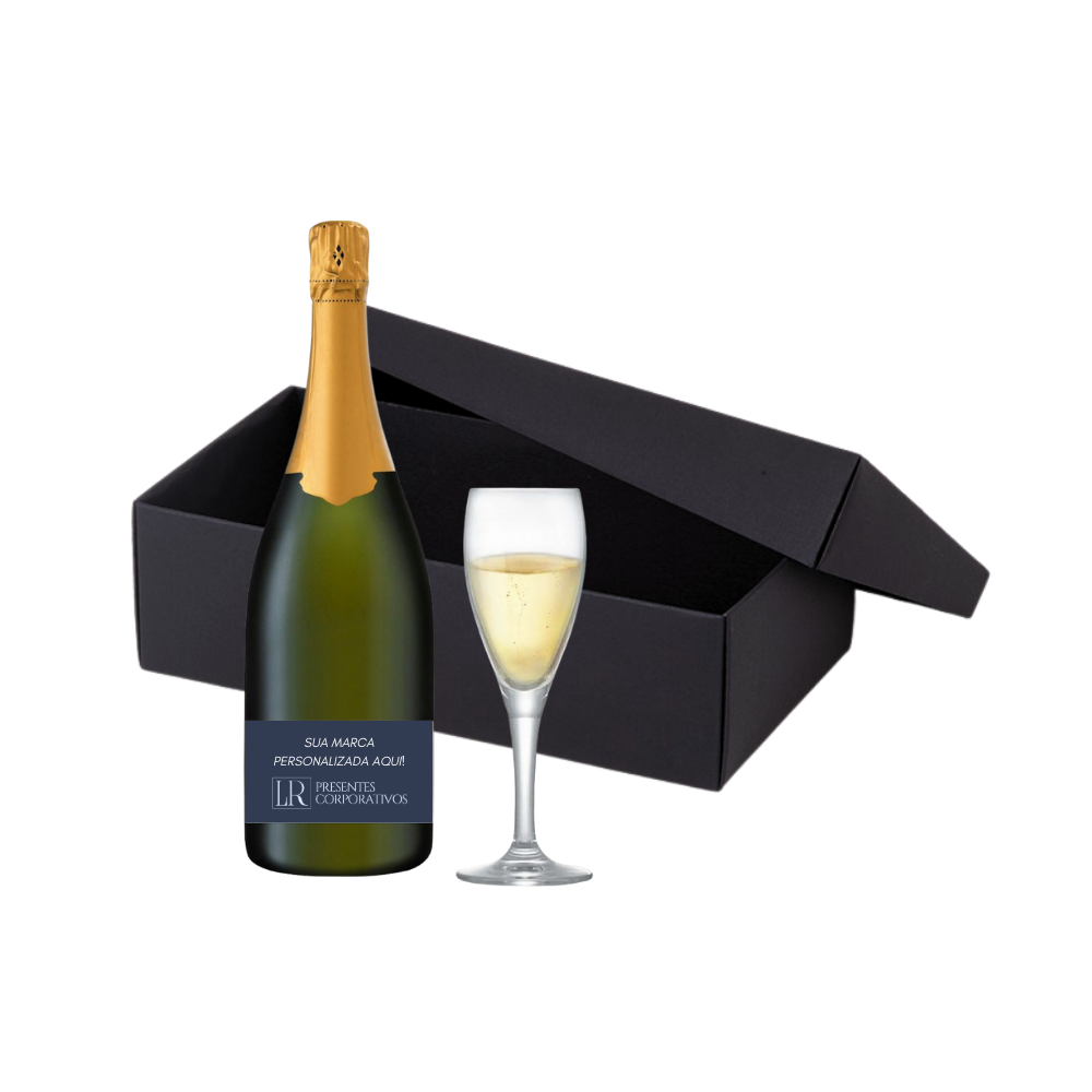 Kit Champagne 750ml e 1 Taça de Cristal