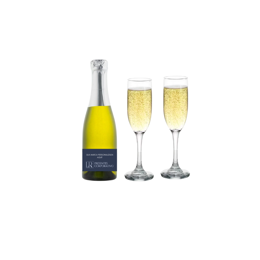 Miniatura de imagem do produto Kit Mini Champagne 187ml e 2 Taças de Vidro