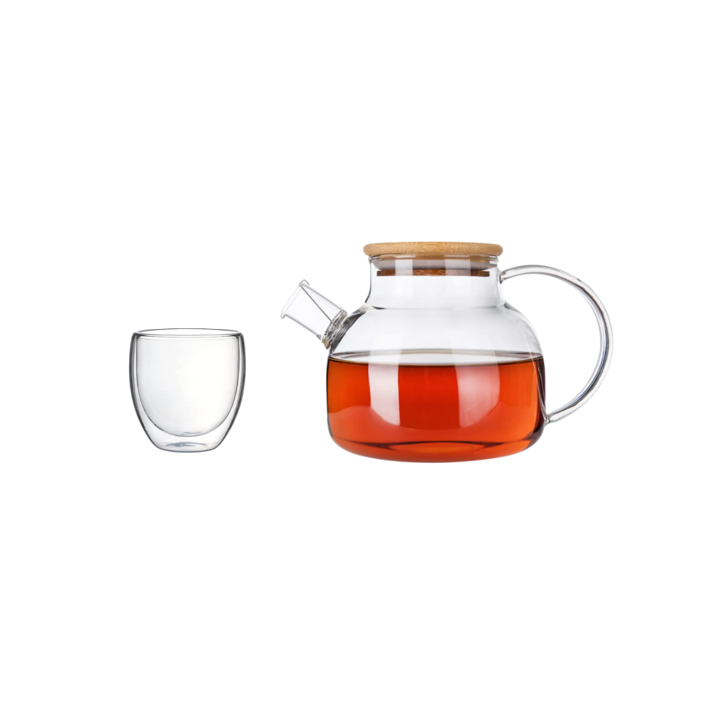 Miniatura de imagem do produto Kit Chá com Bule e Copo de vidro Borossilicato