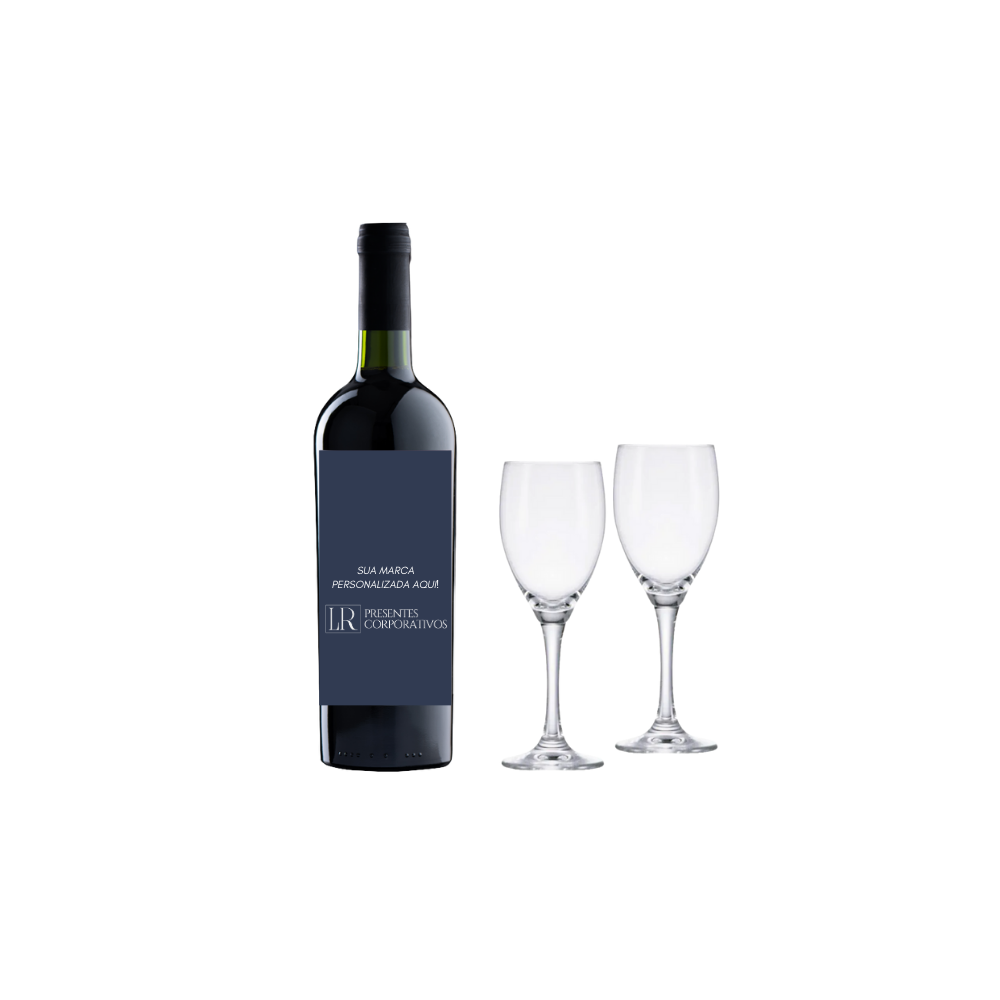Miniatura de imagem do produto Kit Vinho 750ml e 2 Taças de Cristal